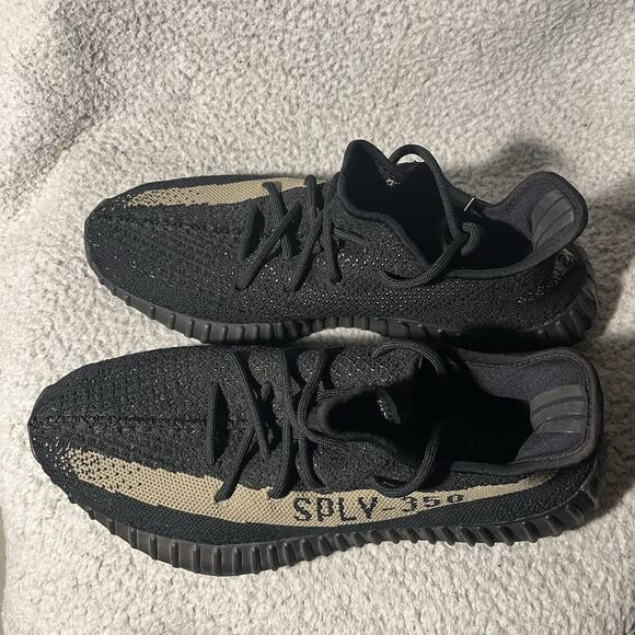 Adidas Yeezy Boost 350 Core Green Black V2 BY9611 Mens 9.5 2016 Used No Box main image 6